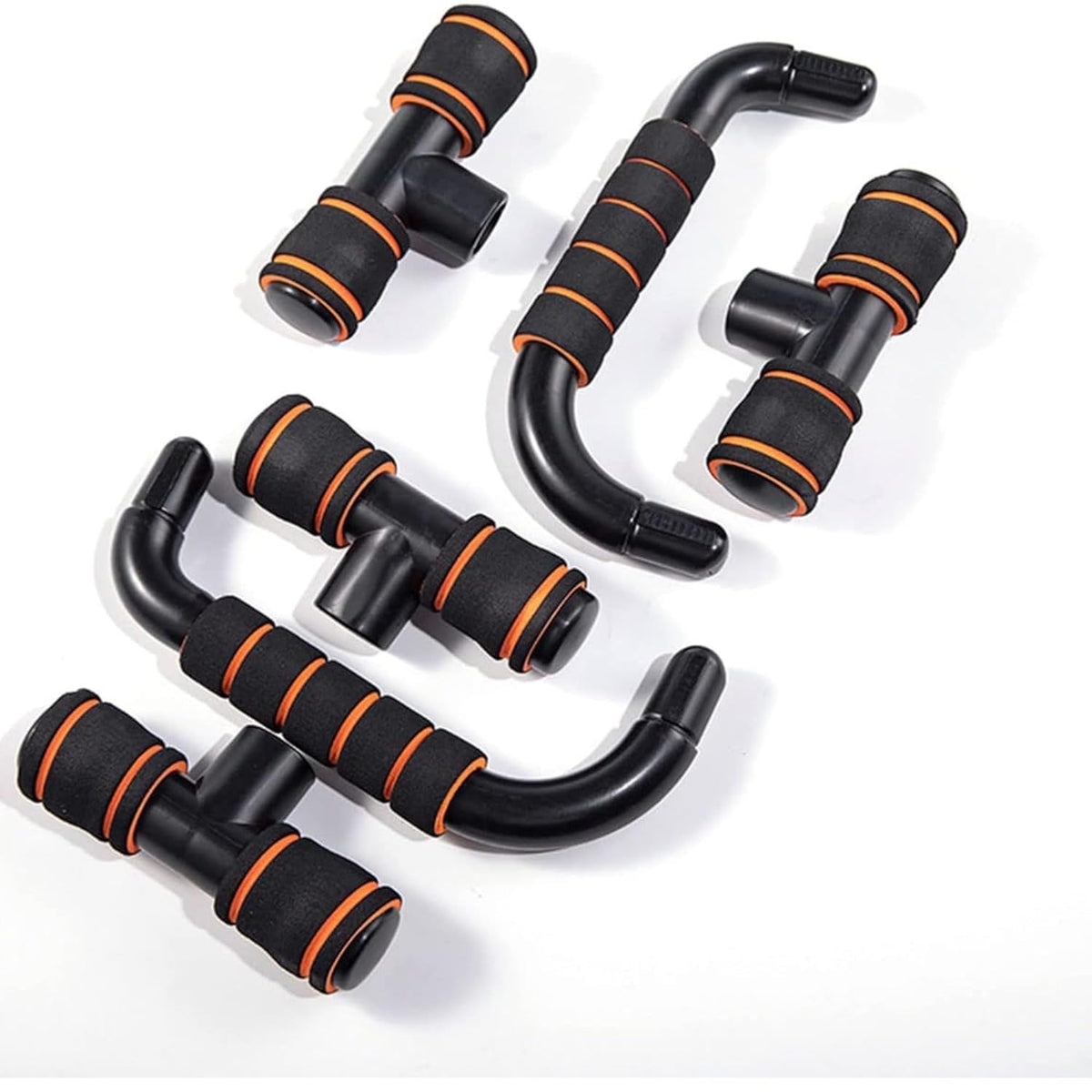 HAS Dual Wheel Abs Roller Double Toning Resistance Tube Band with Push Up Bar Stand Gym Kit Combo