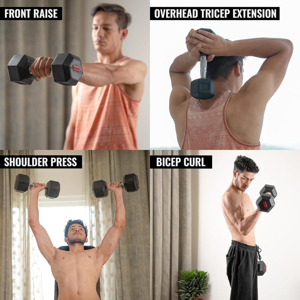 HAS Dumbbell Set 10 KG (5 KG x 2) | Dumbbells Set for Home Workout